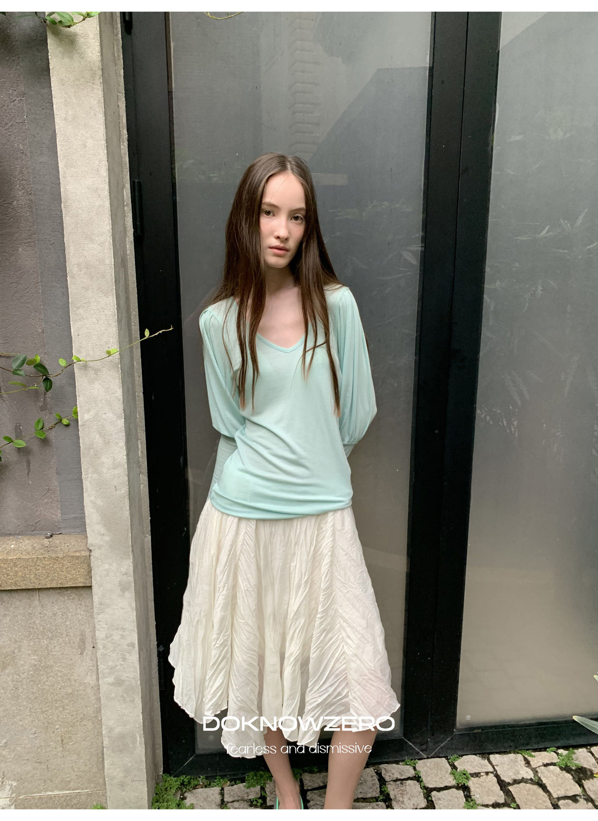 Pleat Wave Skirt