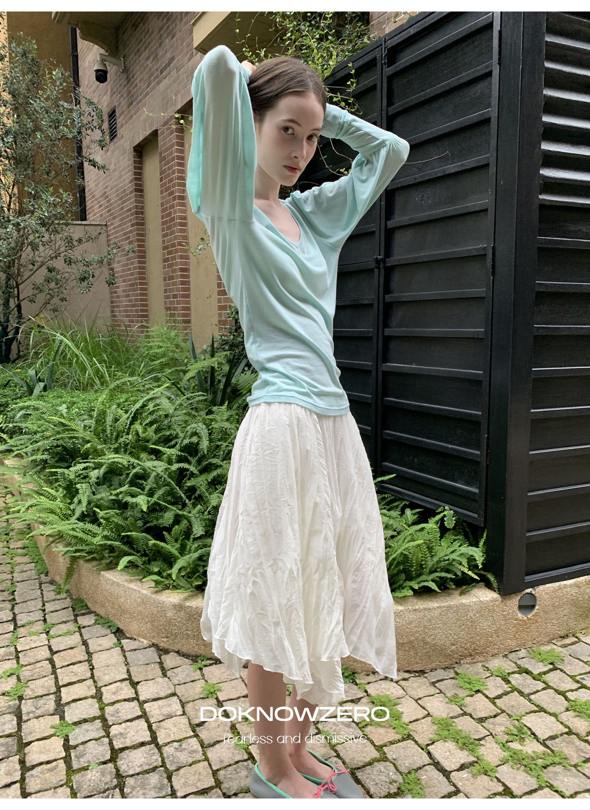 Pleat Wave Skirt