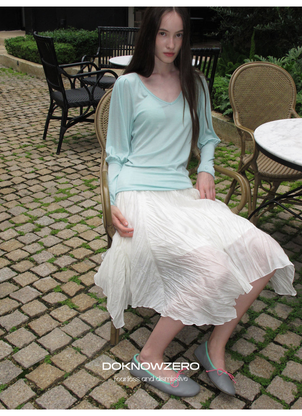 Pleat Wave Skirt
