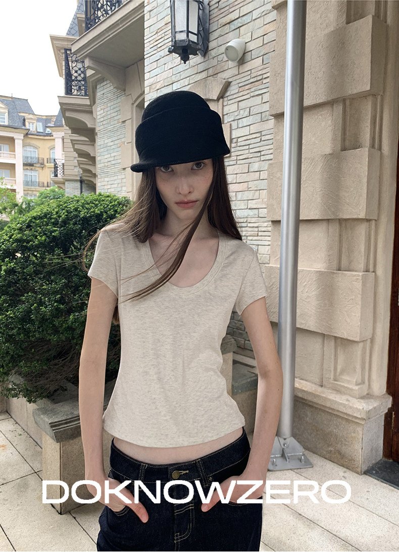 U-Neck Modal Stretch Top (2color)