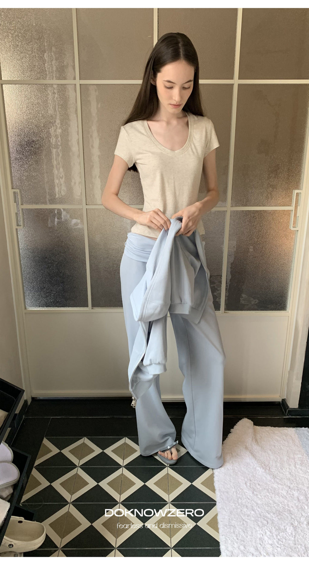 U-Neck Modal Stretch Top (2color)