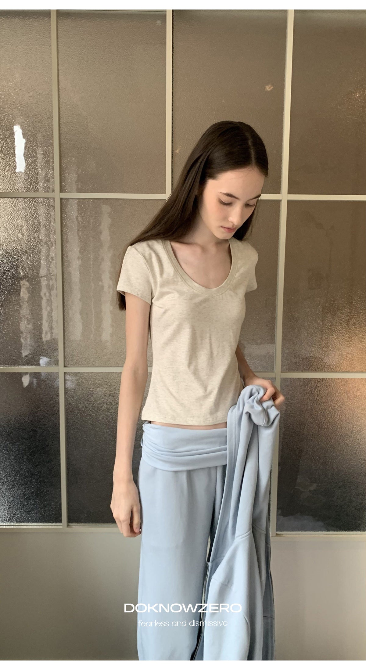 U-Neck Modal Stretch Top (2color)