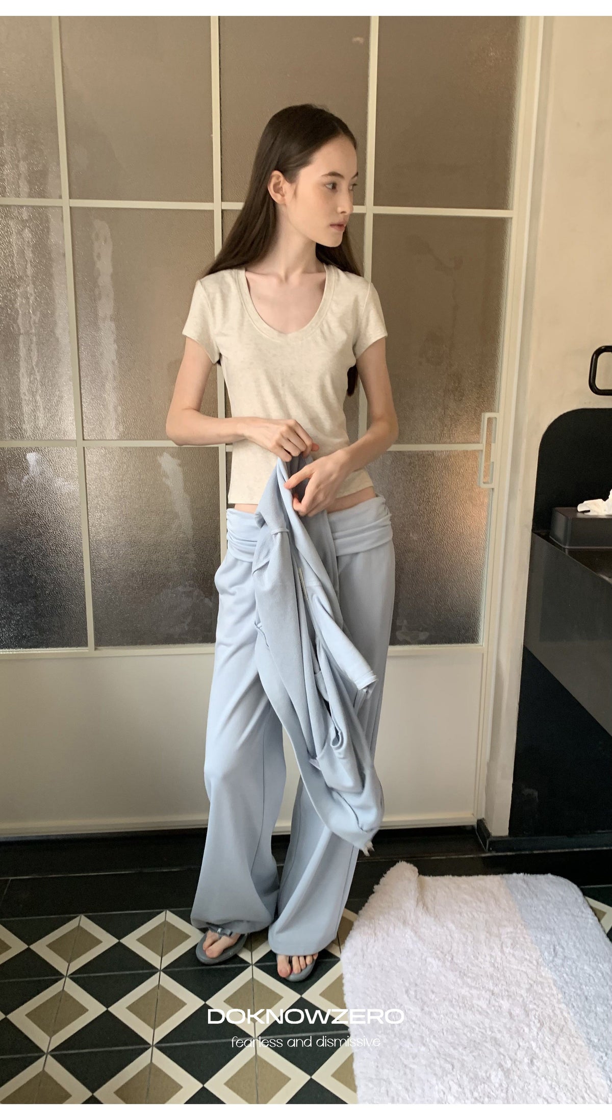 U-Neck Modal Stretch Top (2color)