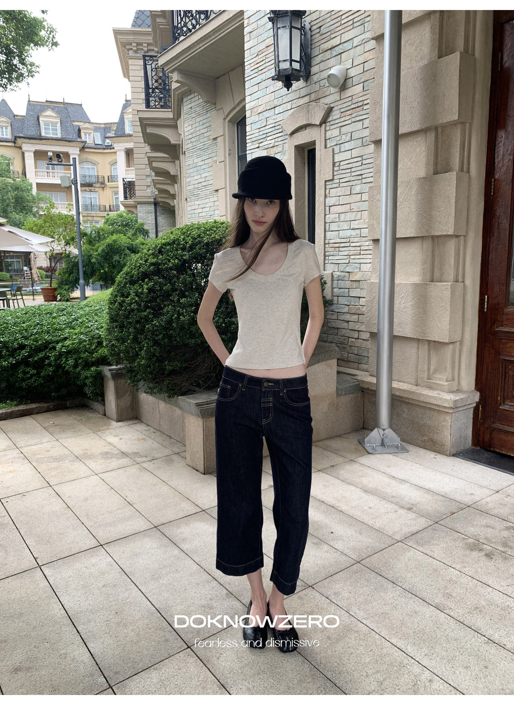 U-Neck Modal Stretch Top (2color)