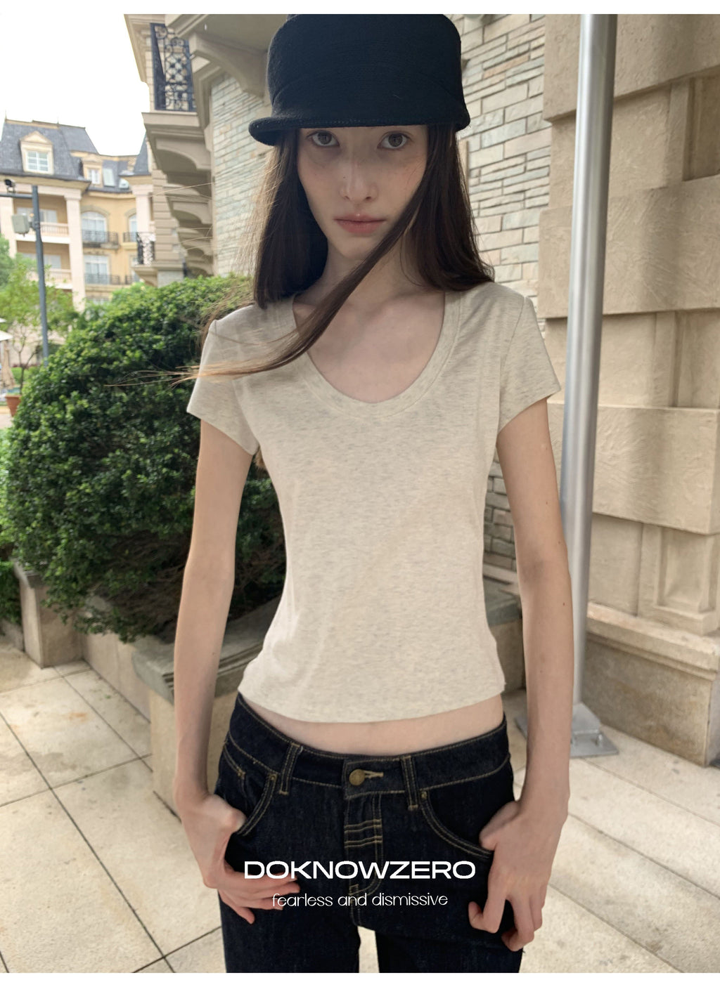 U-Neck Modal Stretch Top (2color)