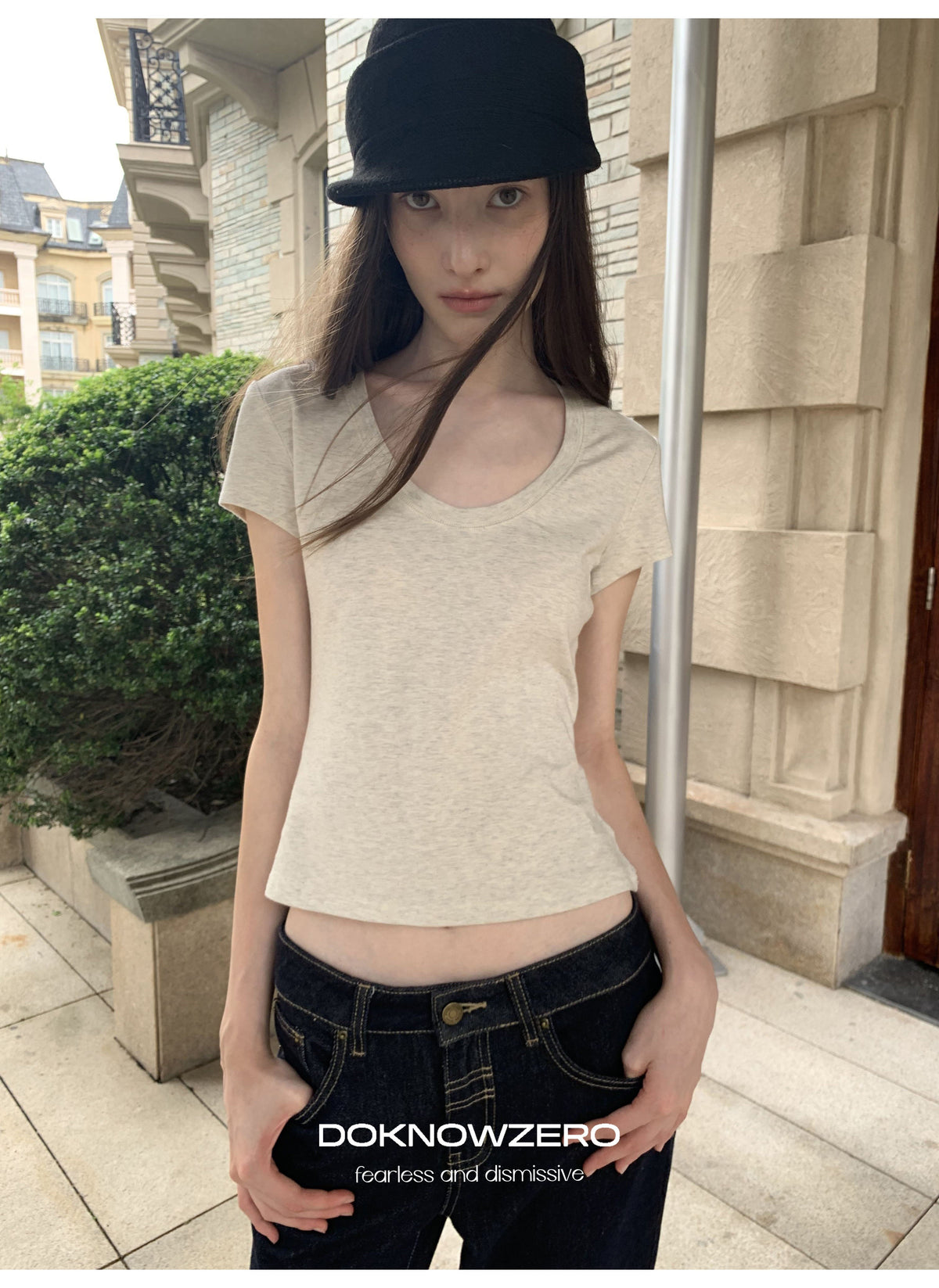 U-Neck Modal Stretch Top (2color)