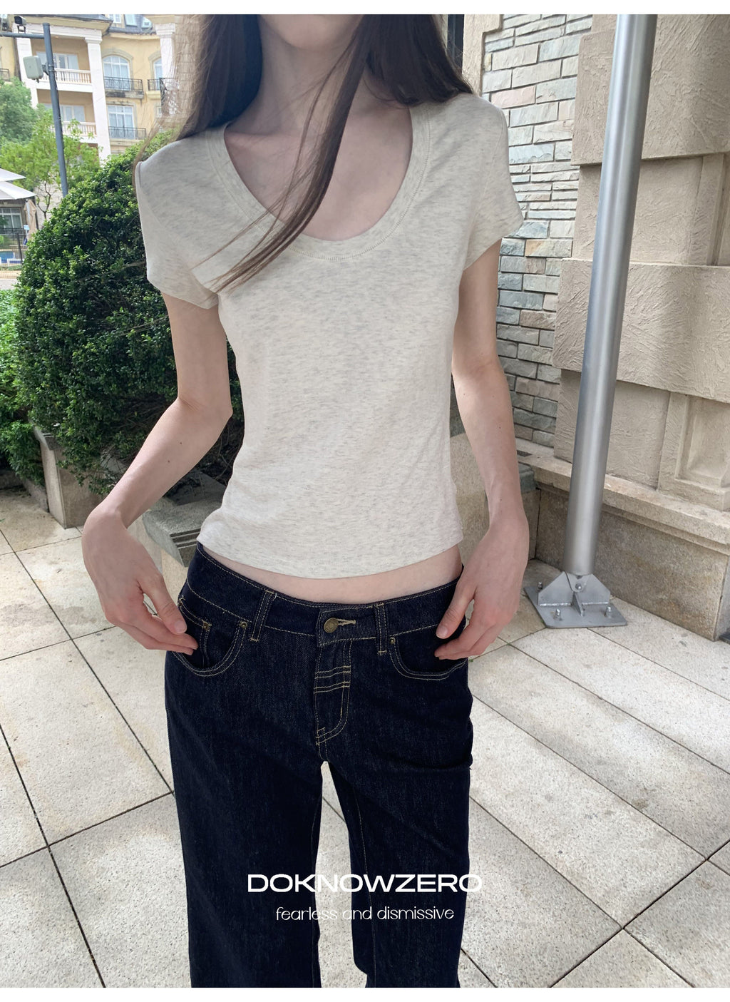 U-Neck Modal Stretch Top (2color)
