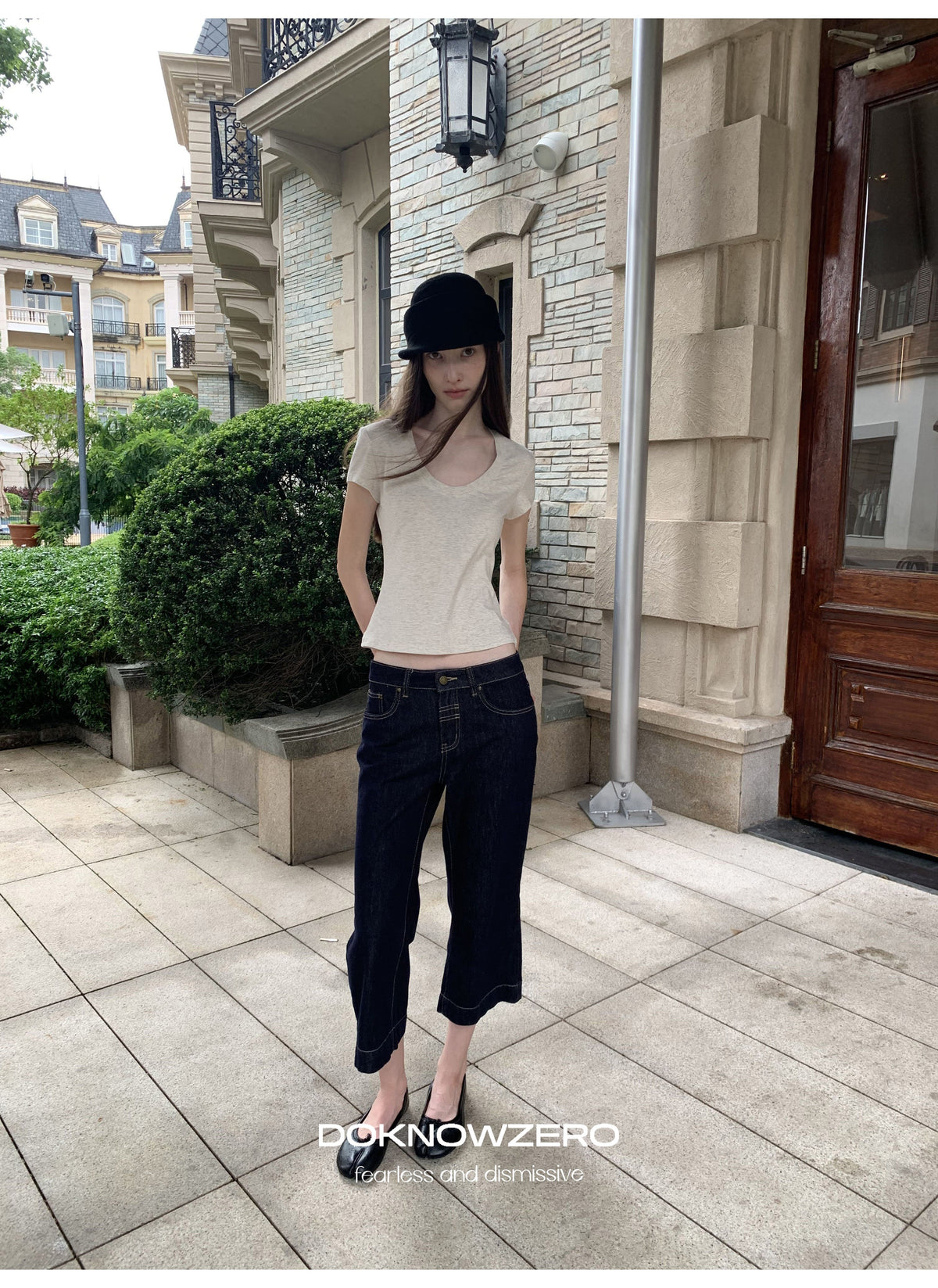 U-Neck Modal Stretch Top (2color)