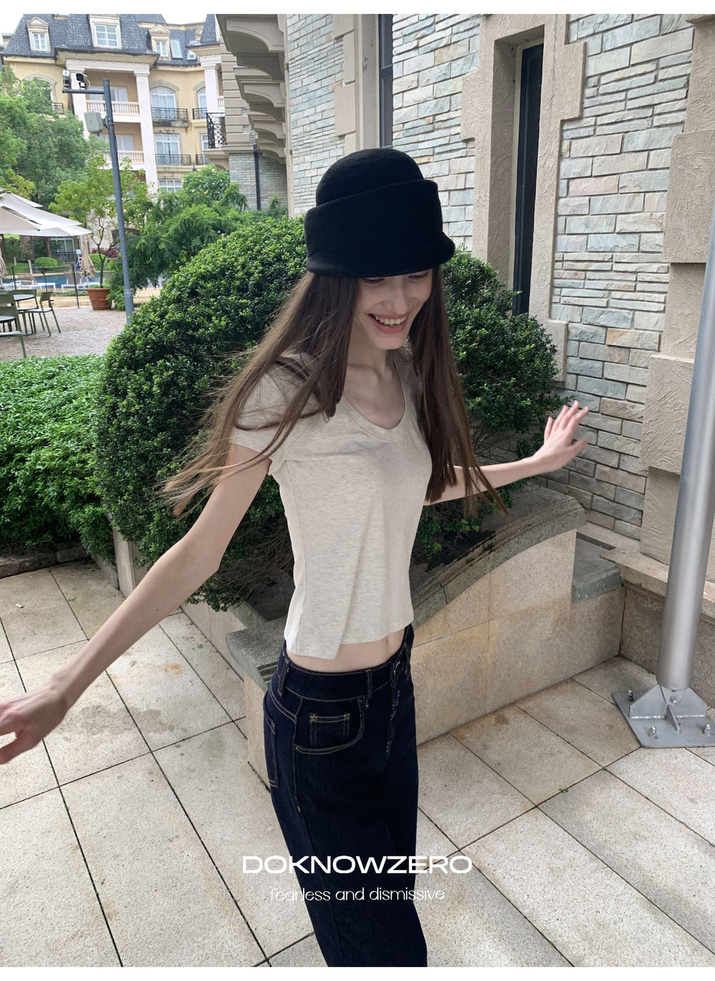 U-Neck Modal Stretch Top (2color)