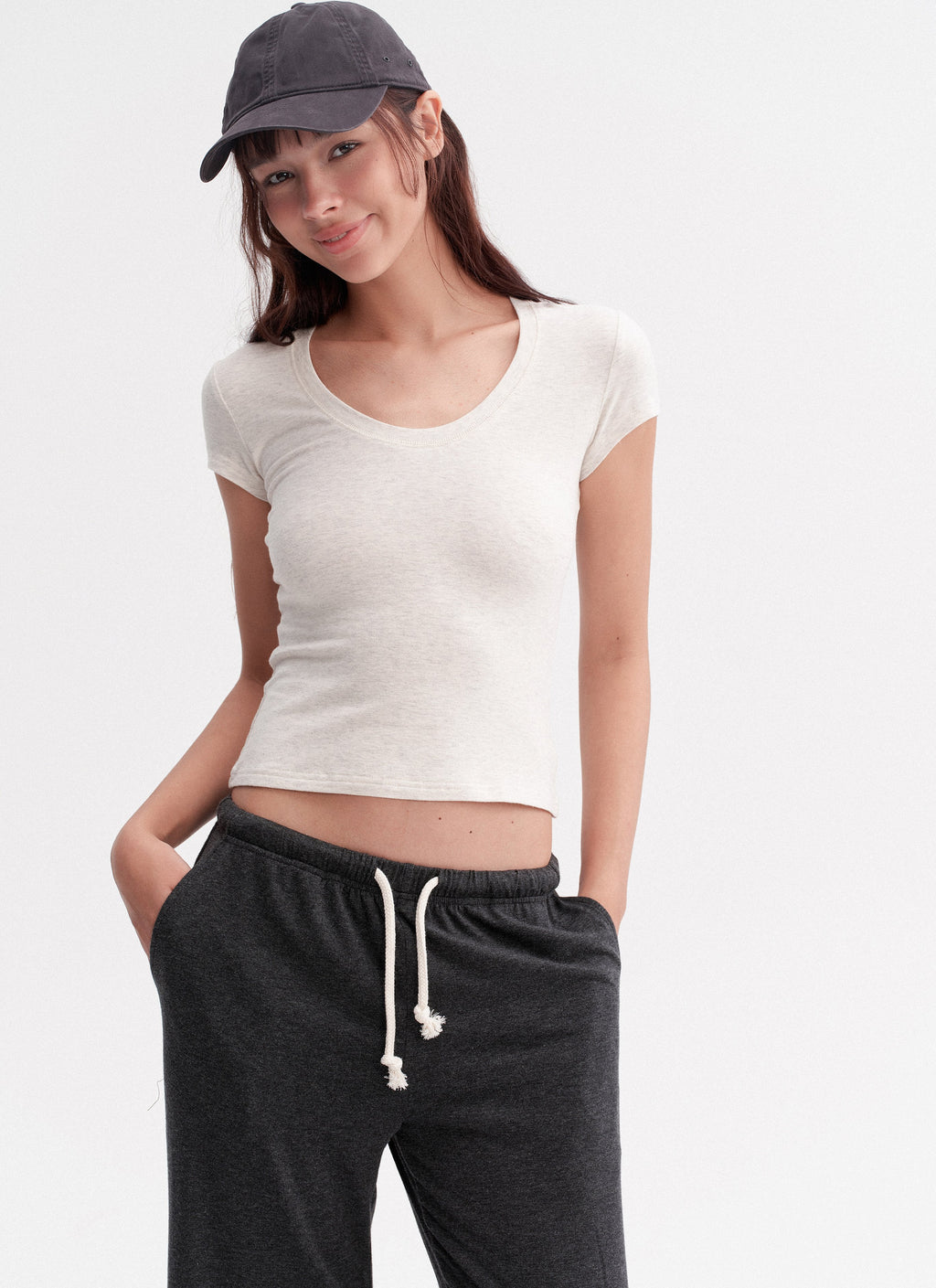 U-Neck Modal Stretch Top (2color)