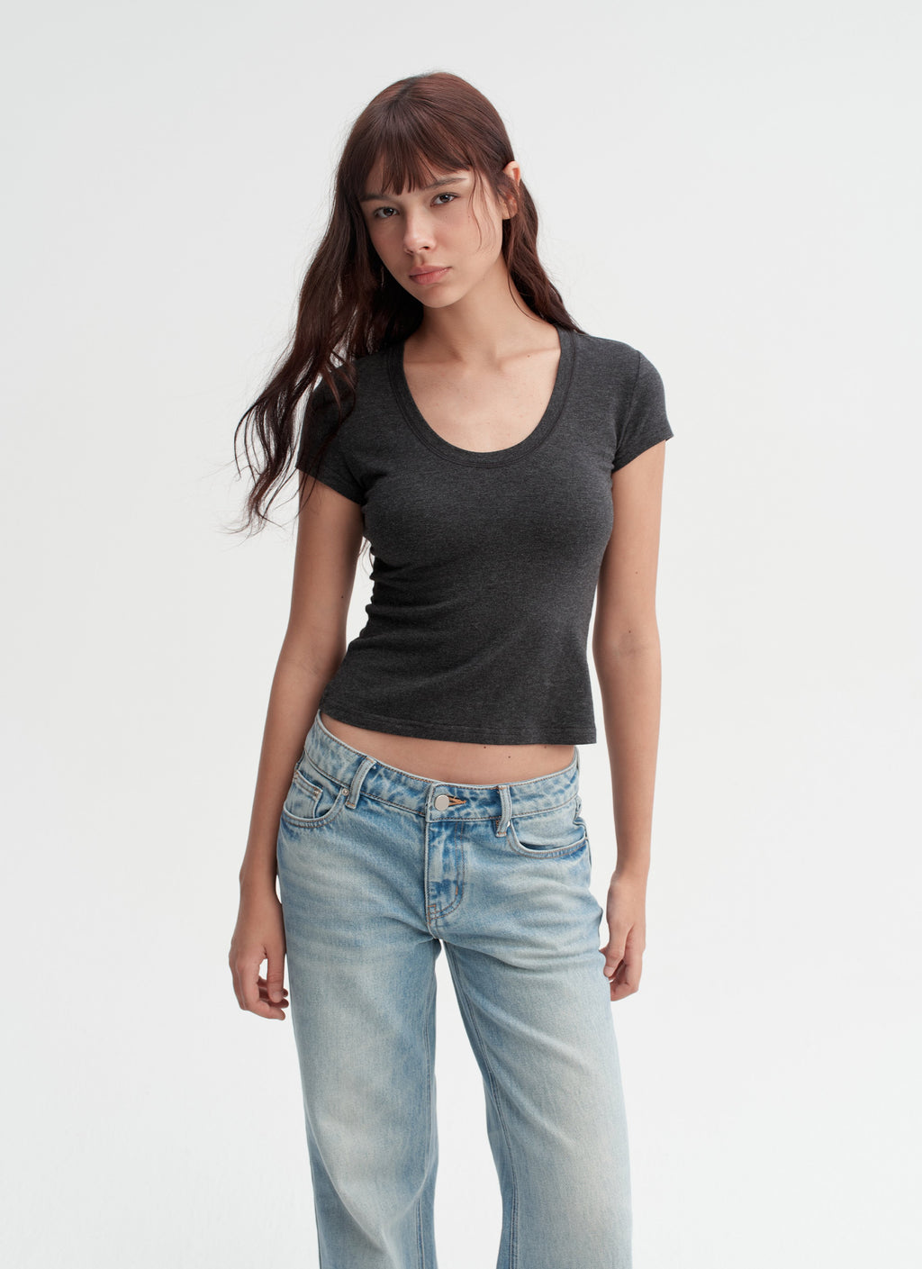 U-Neck Modal Stretch Top (2color)