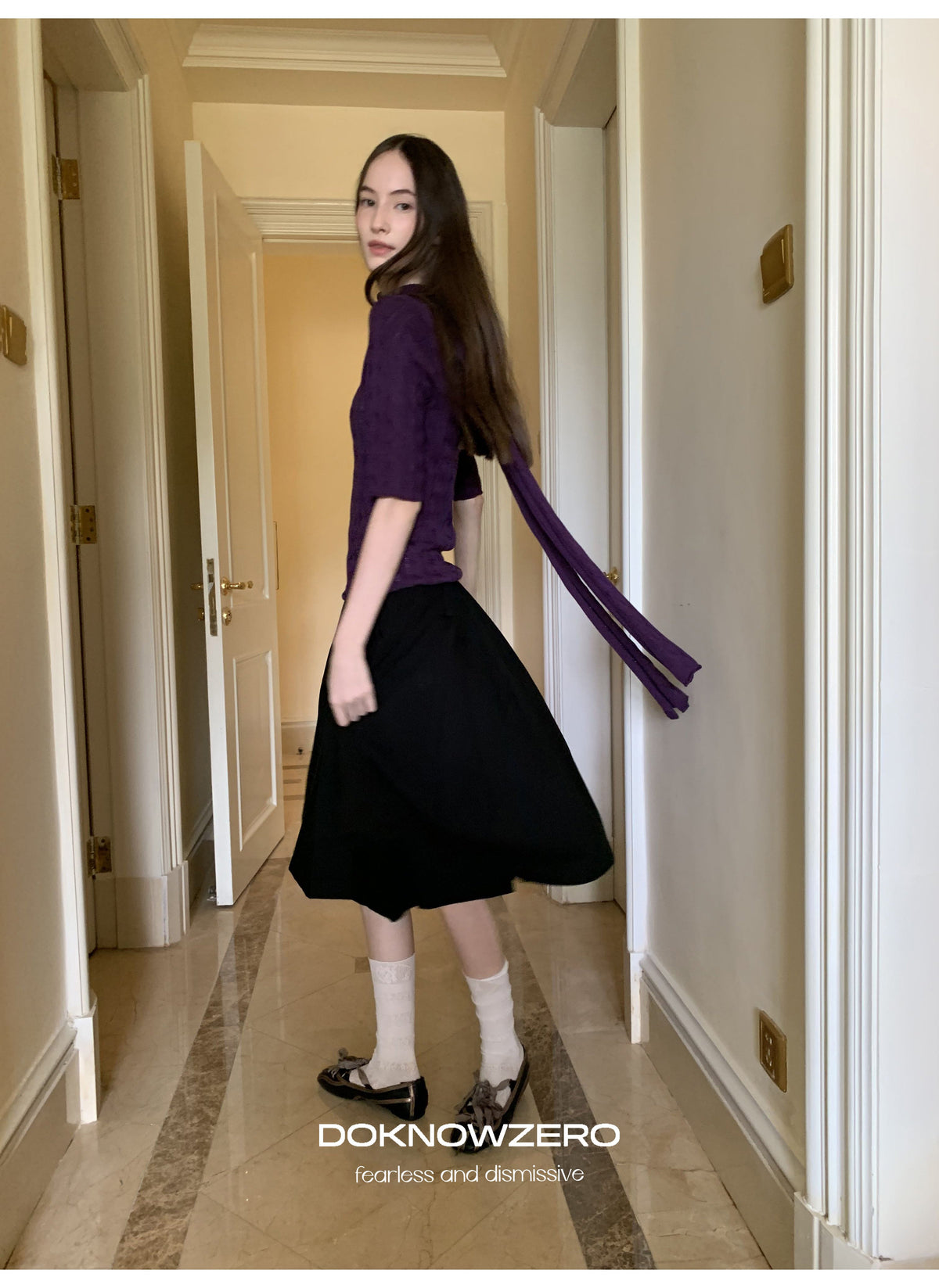Cable Knit Scarf Top (2color)