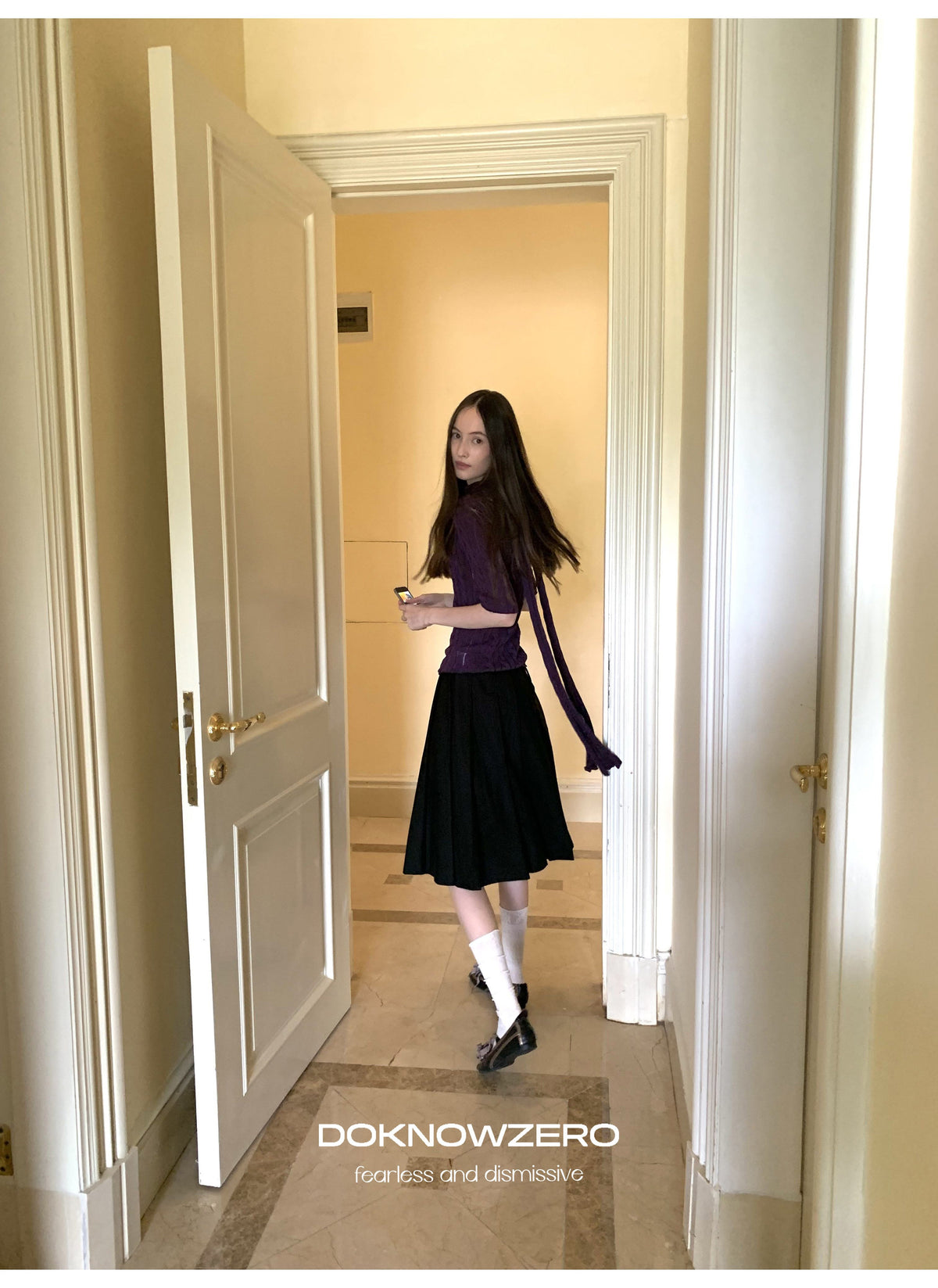 Cable Knit Scarf Top (2color)