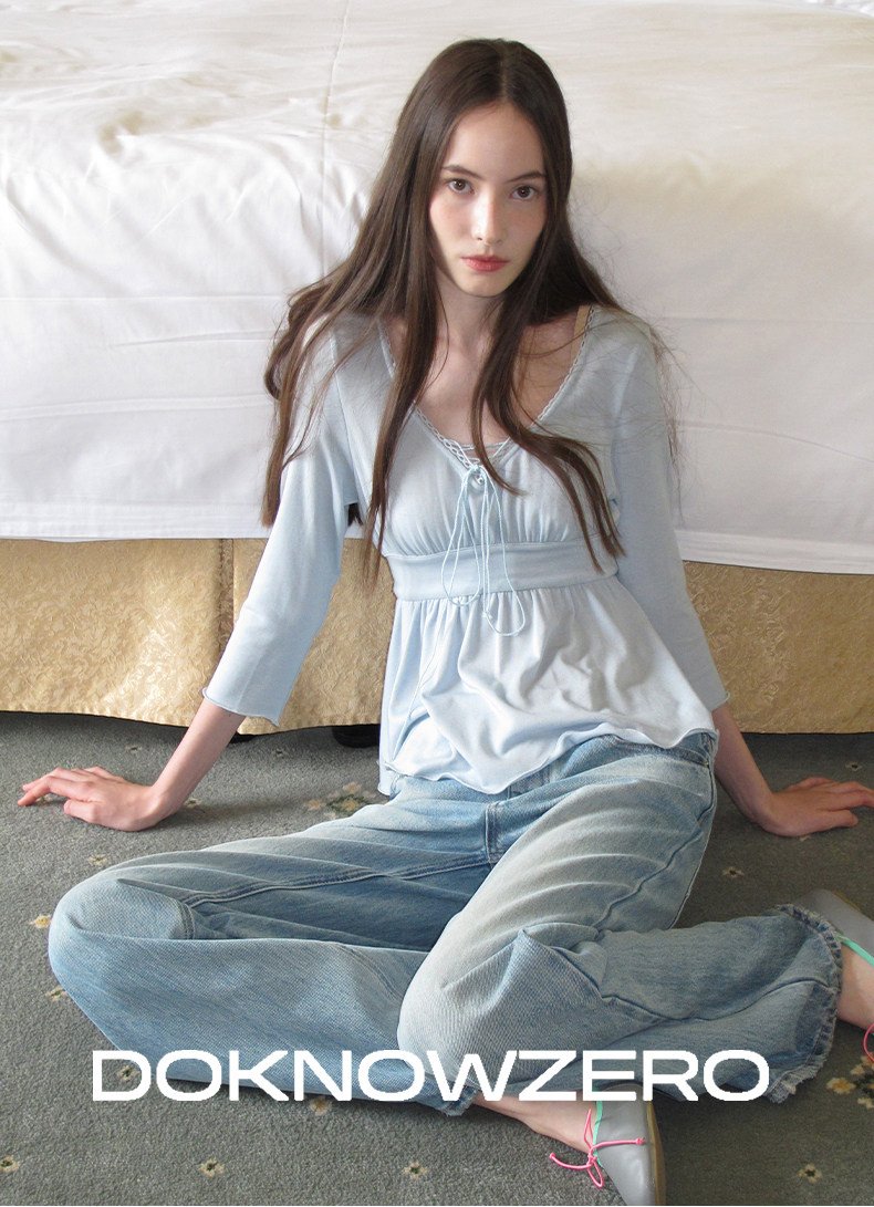Cloud Drawstring Top