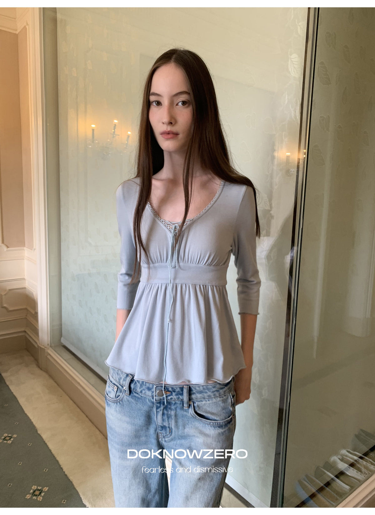 Cloud Drawstring Top