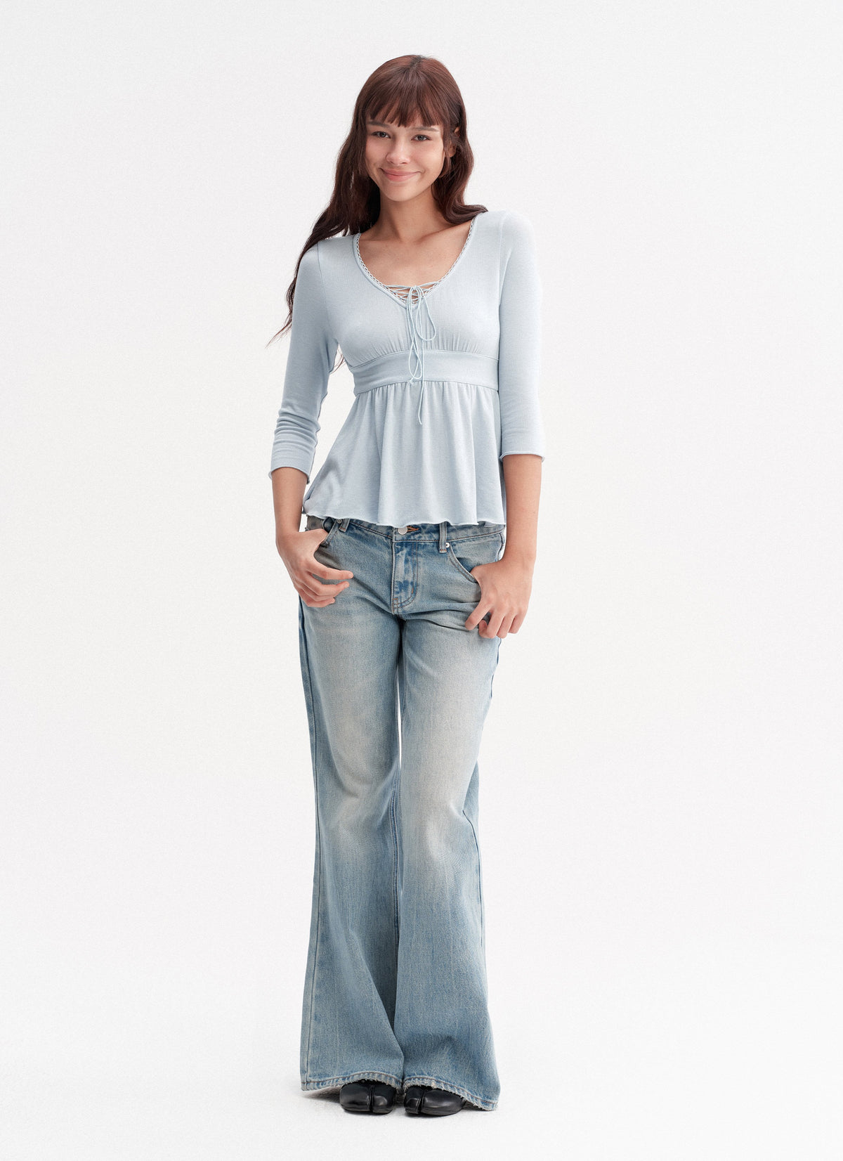 Cloud Drawstring Top
