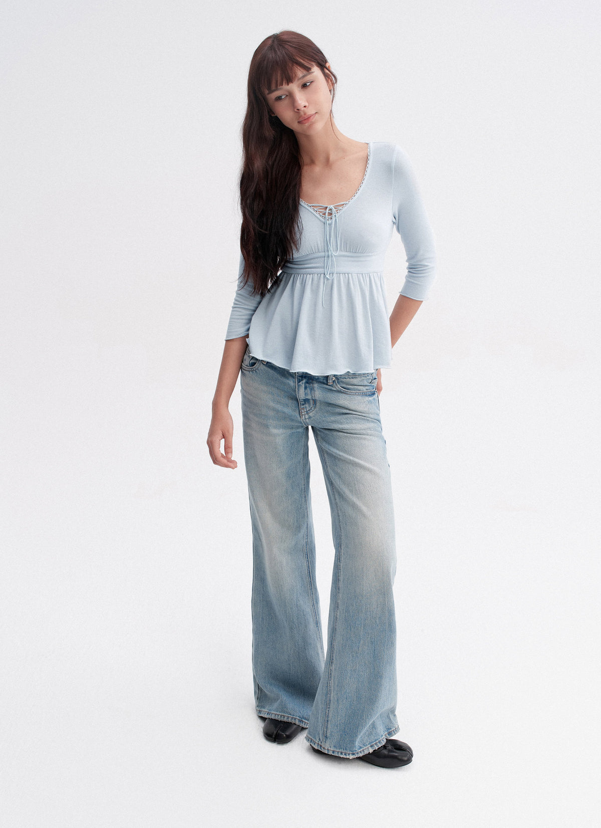 Cloud Drawstring Top