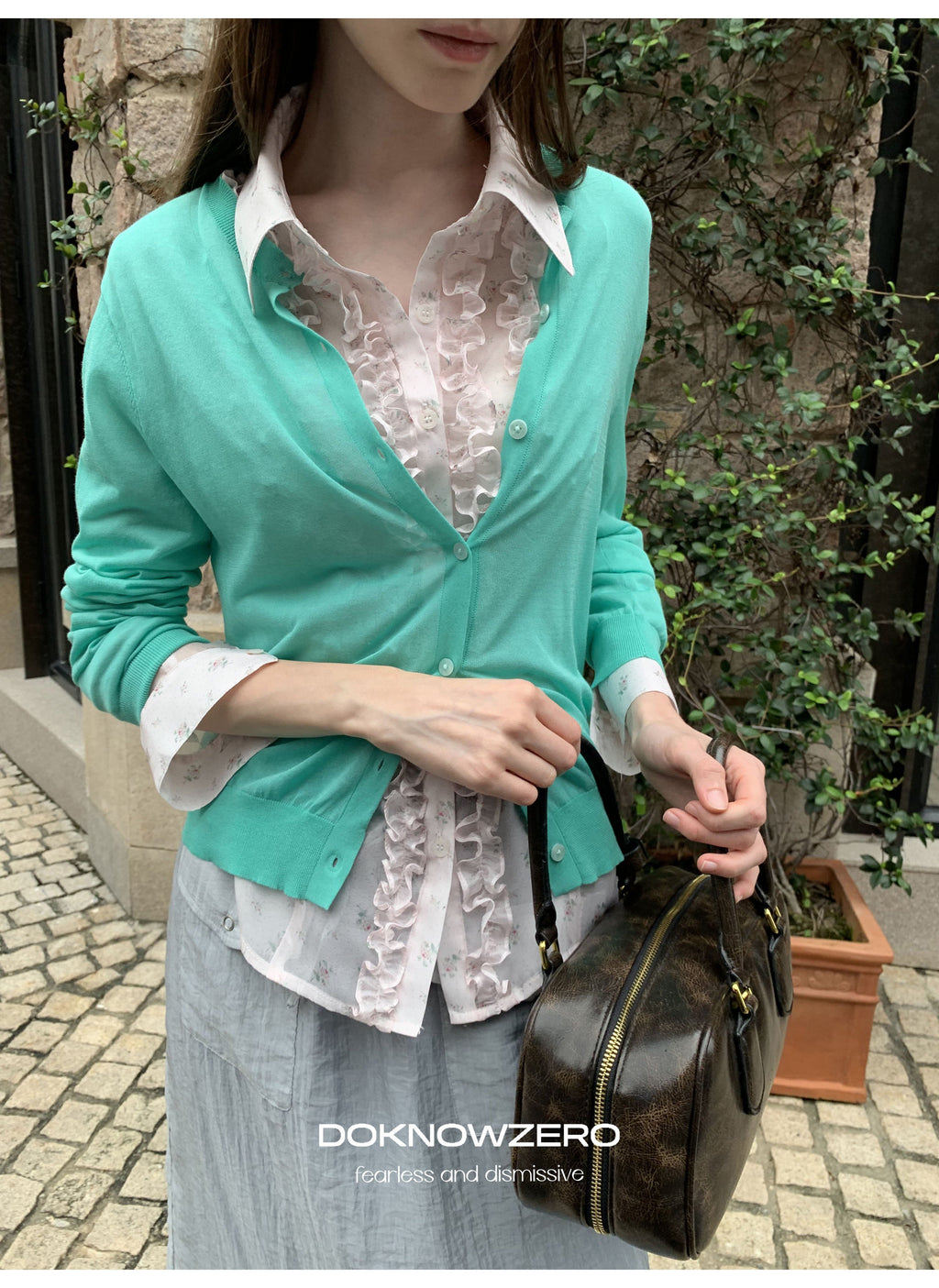 Aqua Mint Knit Cardigan