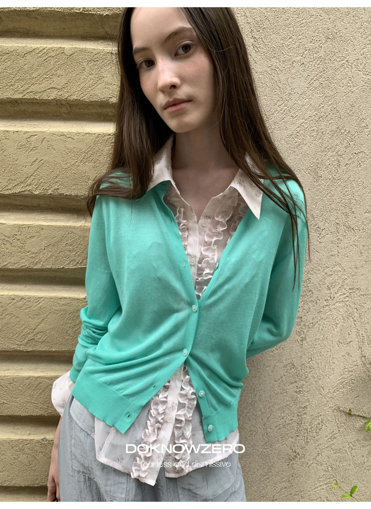 Aqua Mint Knit Cardigan