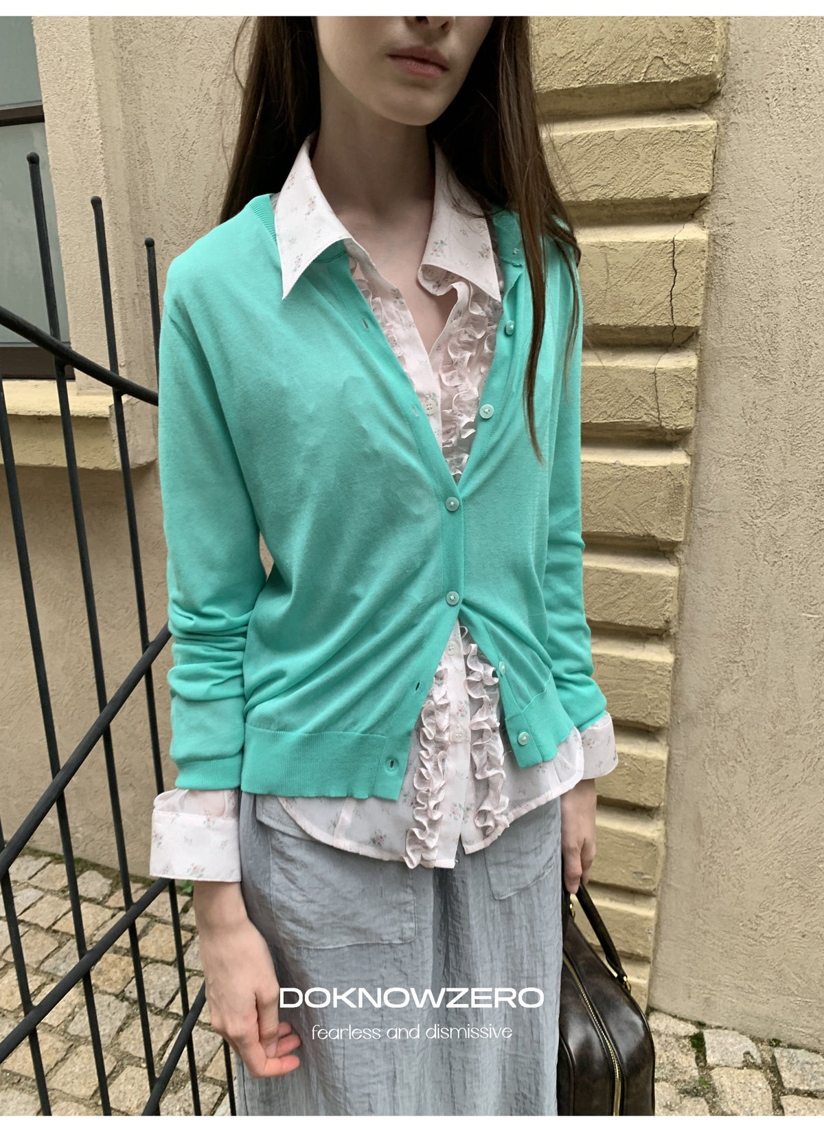 Aqua Mint Knit Cardigan