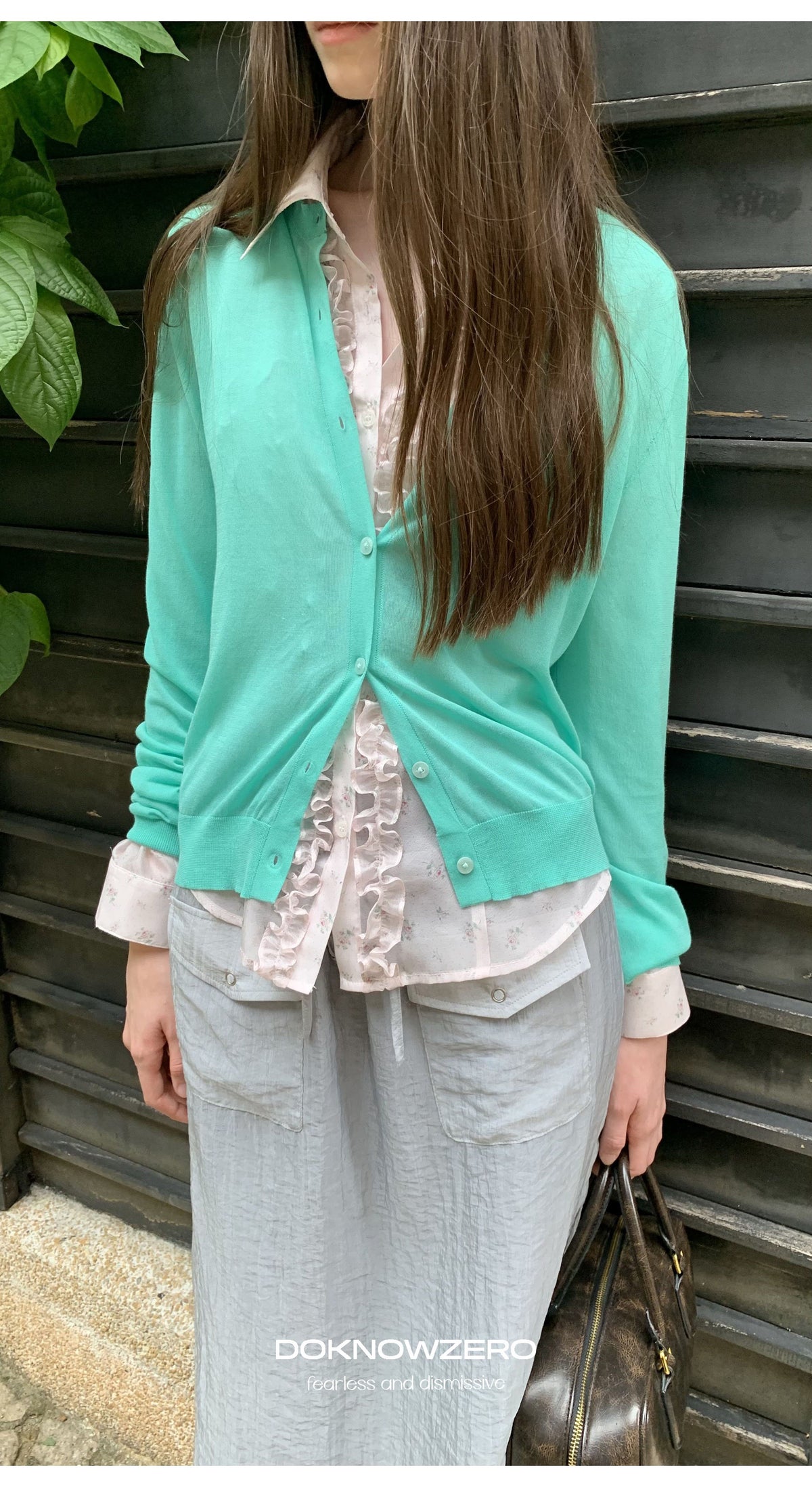 Aqua Mint Knit Cardigan