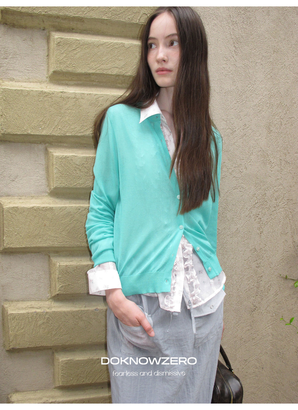 Aqua Mint Knit Cardigan