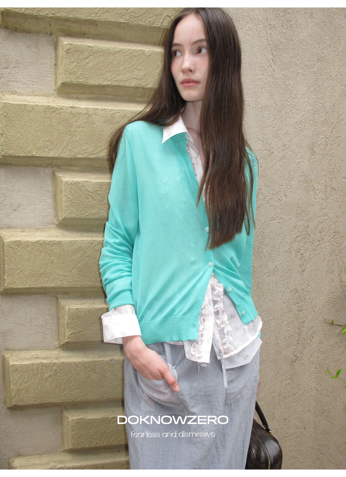 Aqua Mint Knit Cardigan