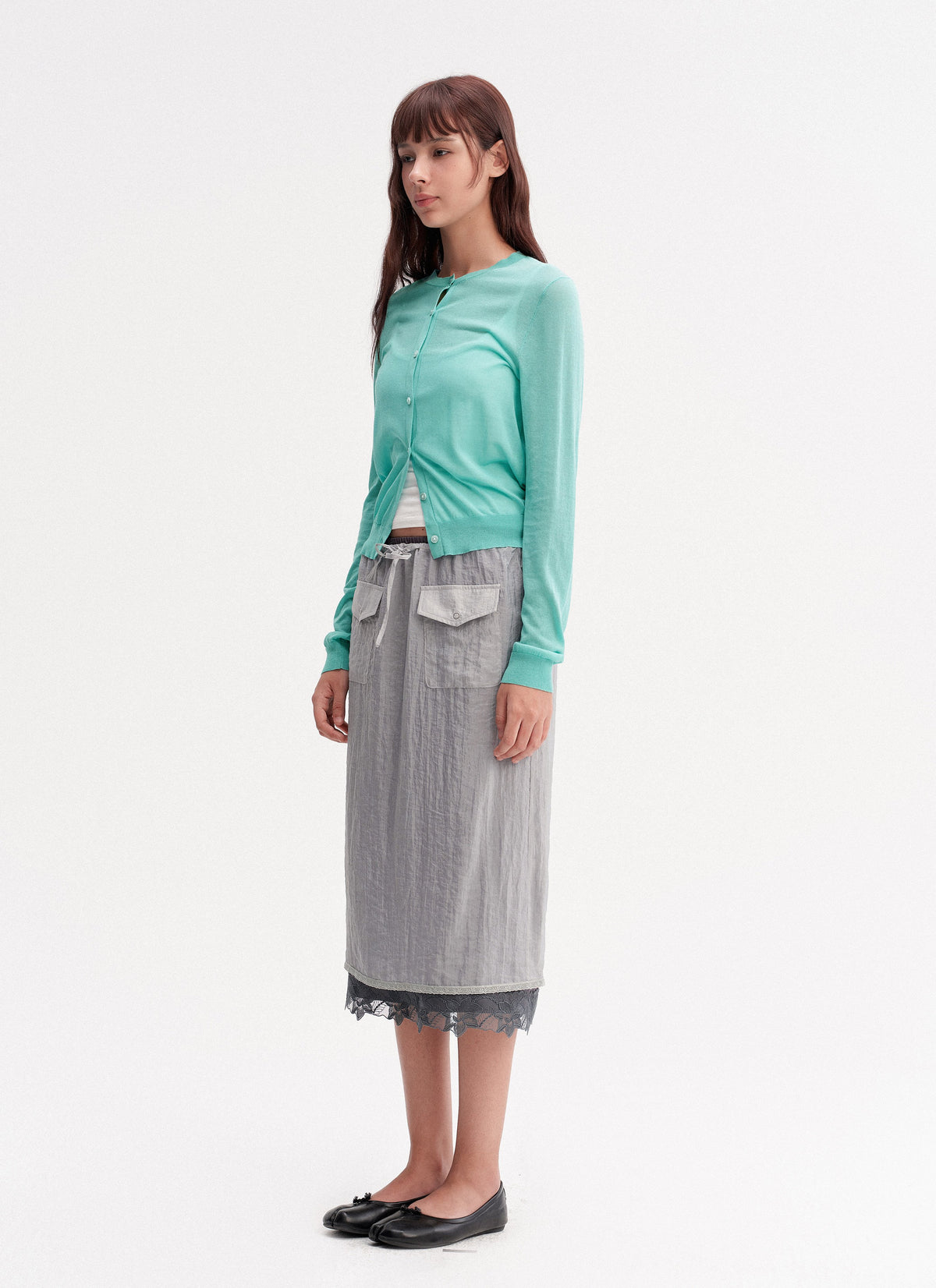 Aqua Mint Knit Cardigan