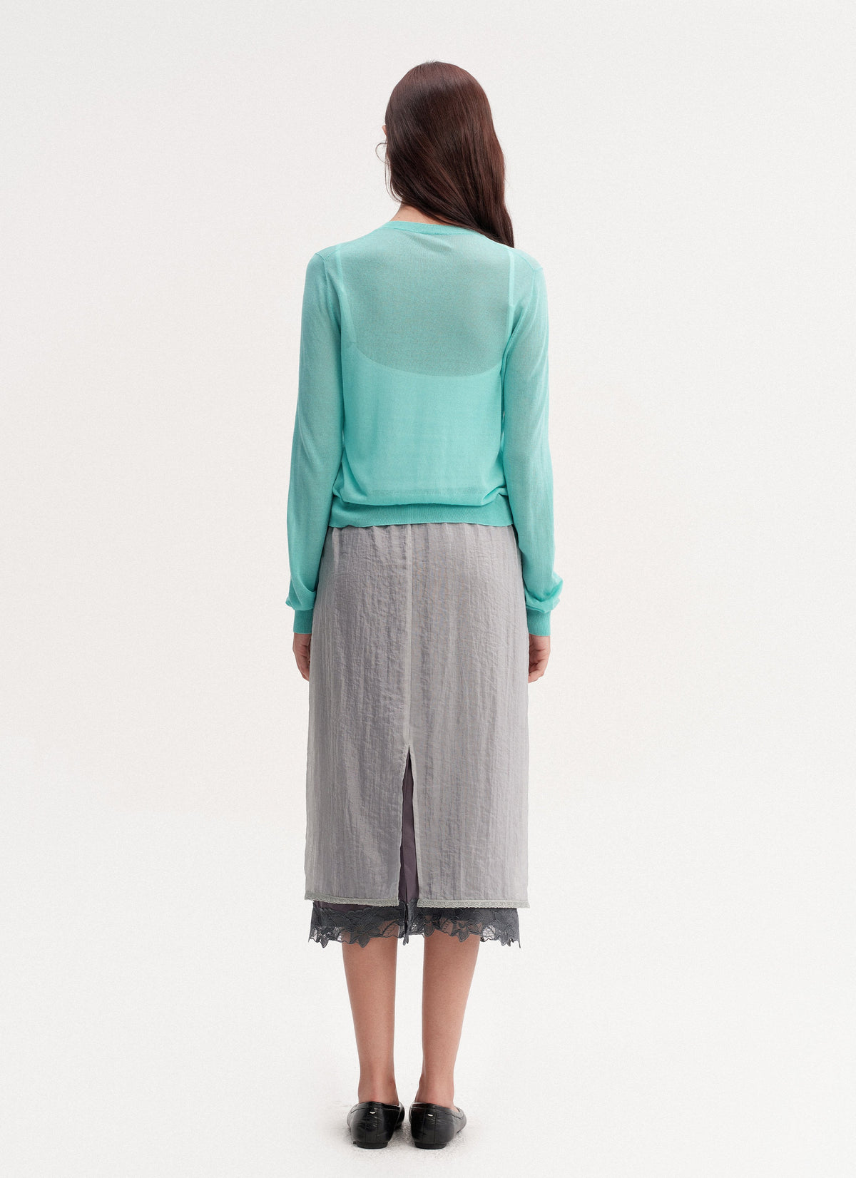 Aqua Mint Knit Cardigan