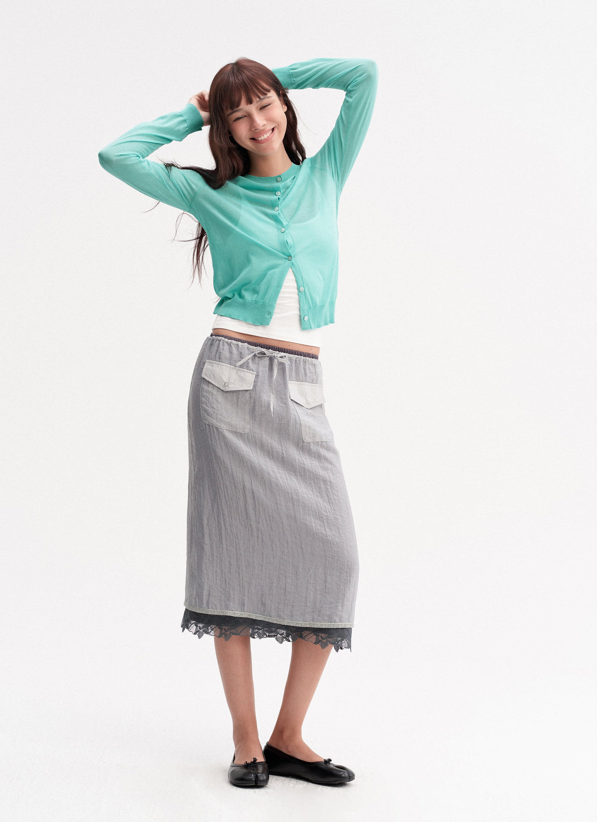 Aqua Mint Knit Cardigan