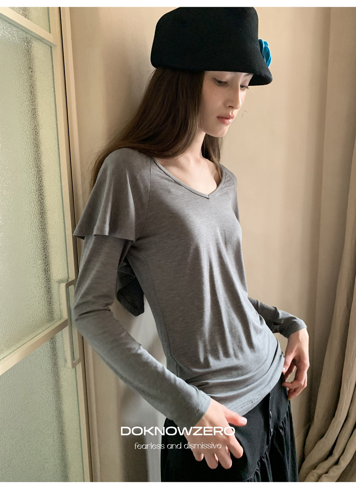 Cape Layered Sleeve Top