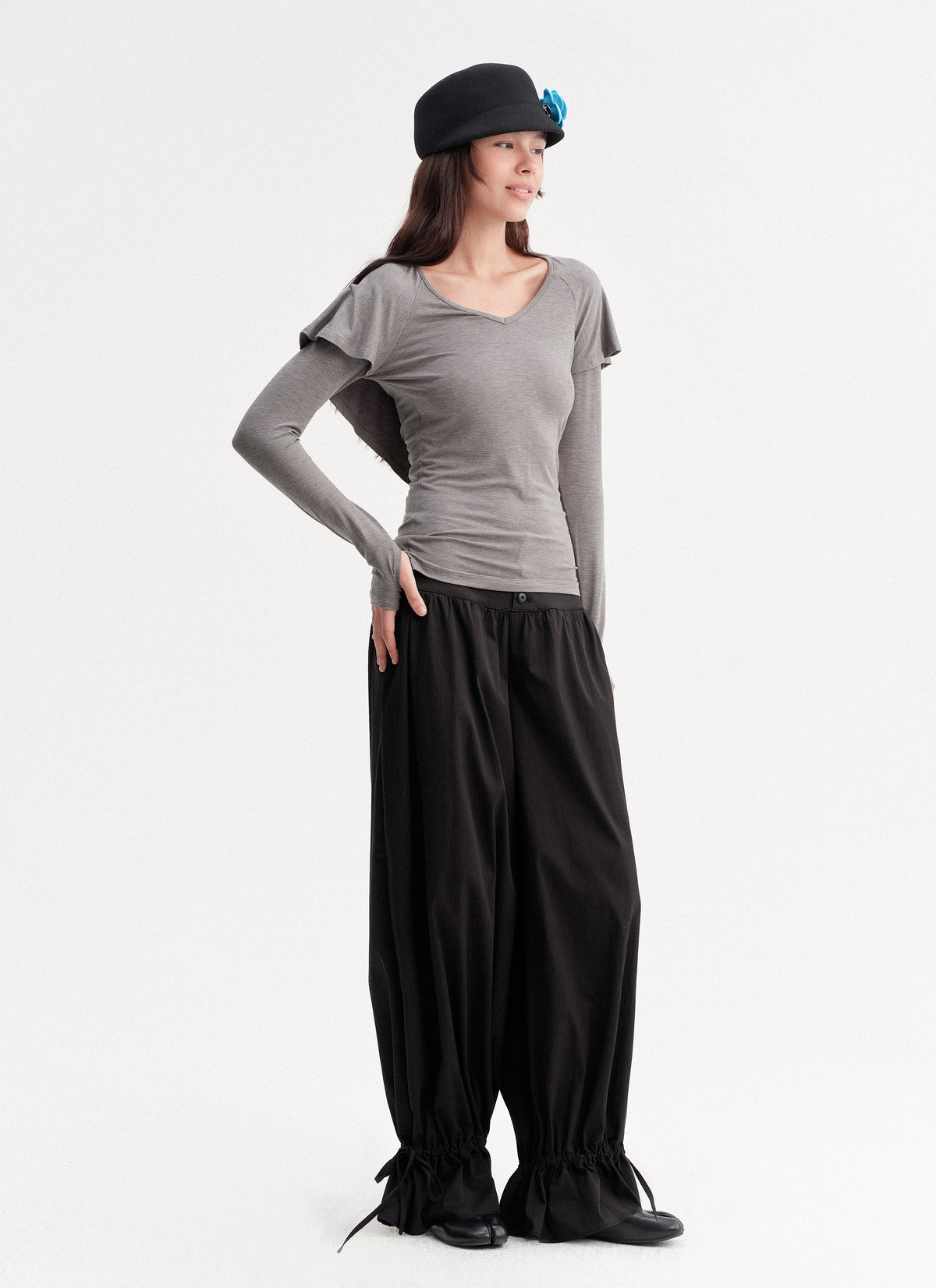 Cape Layered Sleeve Top