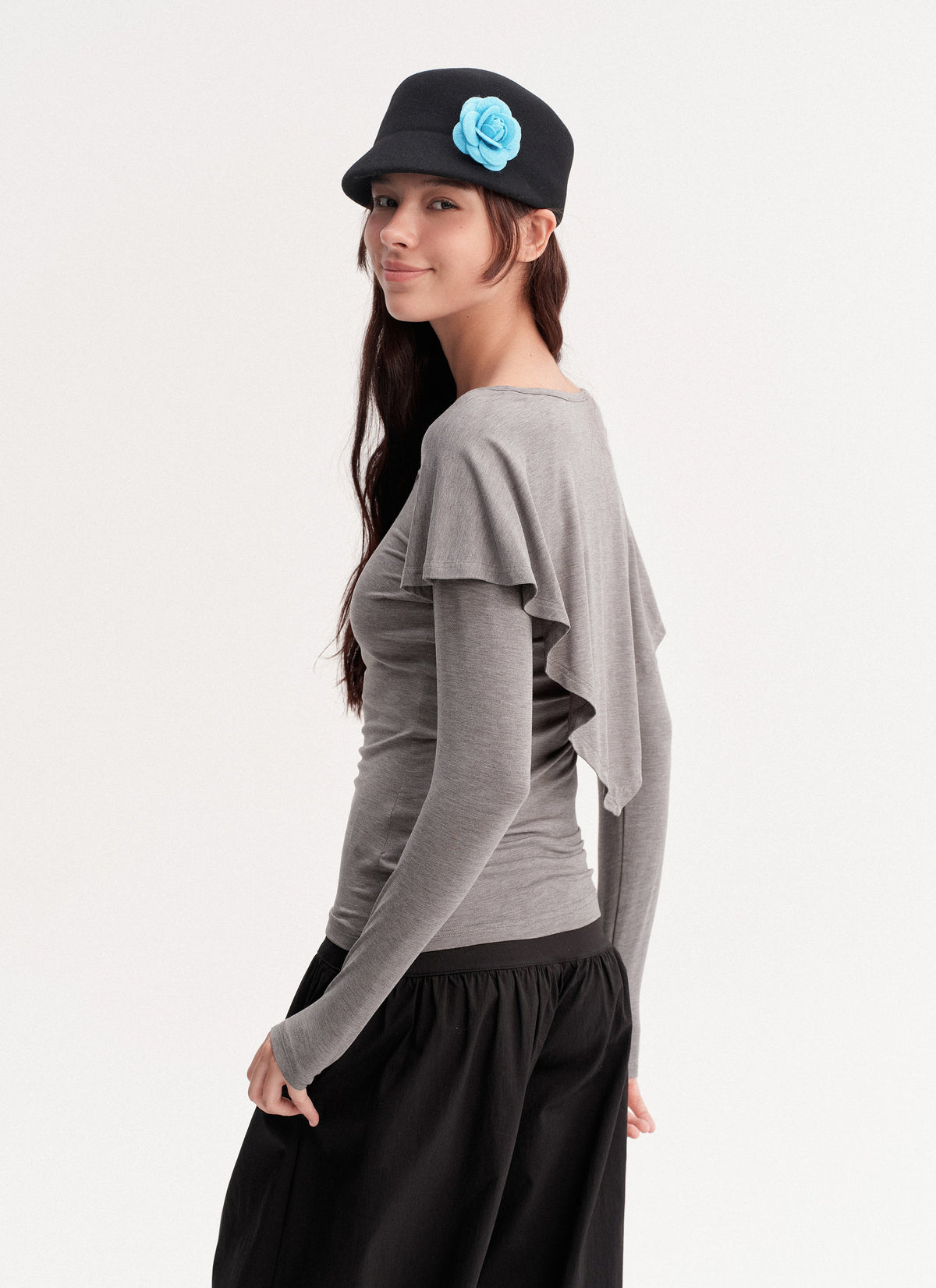 Cape Layered Sleeve Top