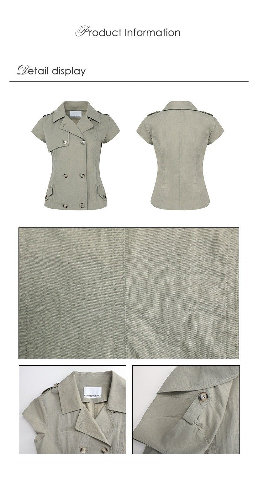 Double Button Crop Jacket