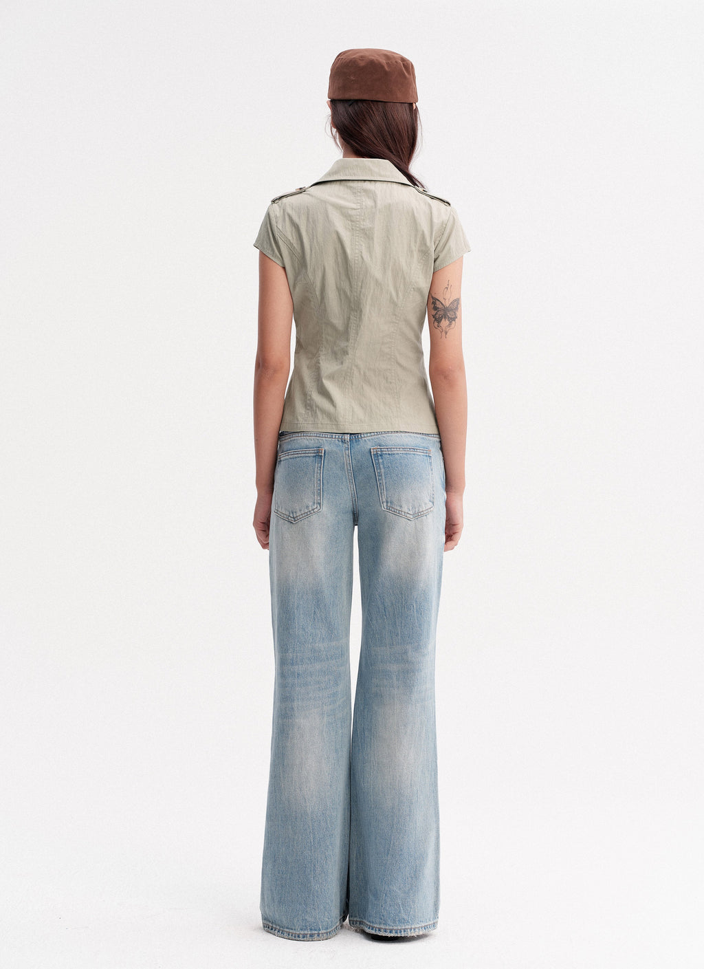 Double Button Crop Jacket