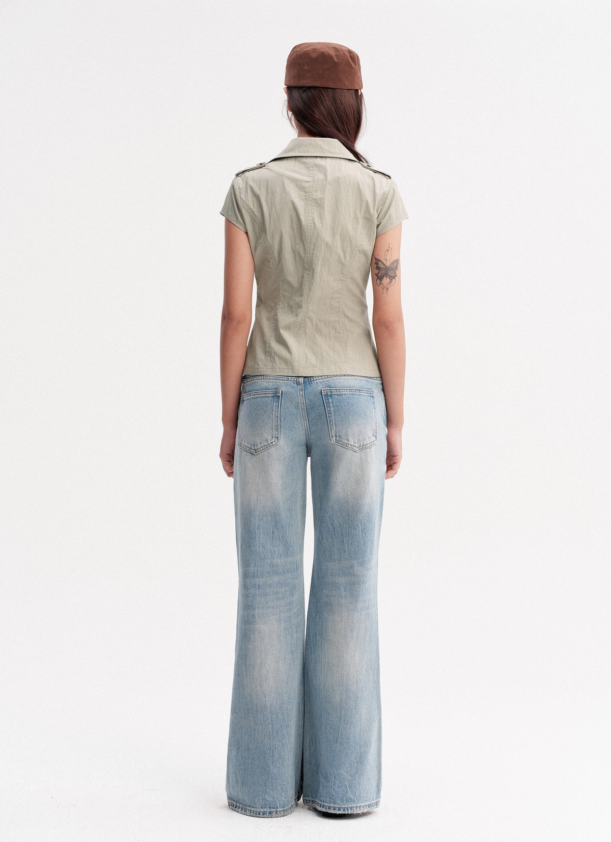 Double Button Crop Jacket