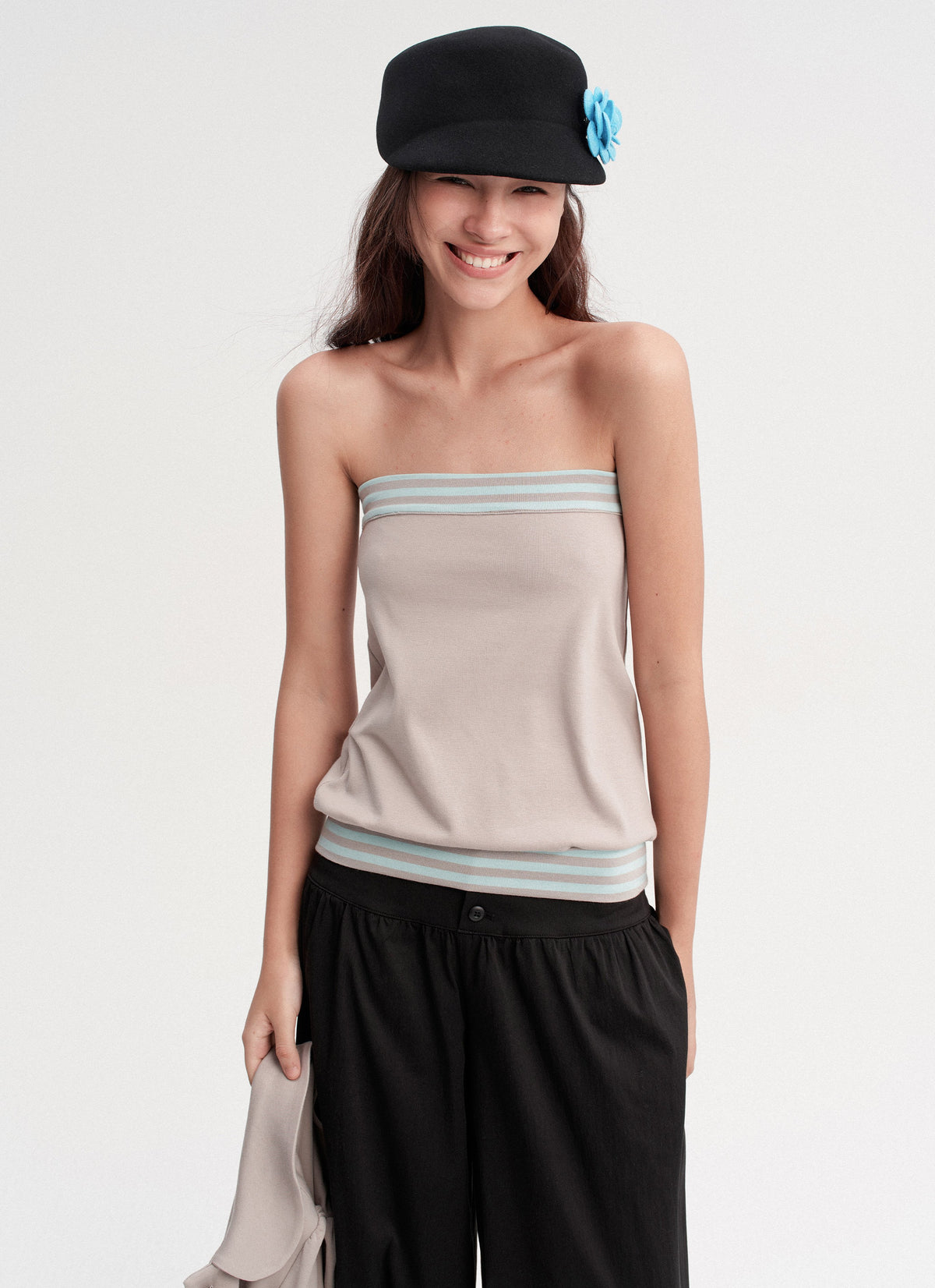 Mint Line Tube Top & Contour Bolero