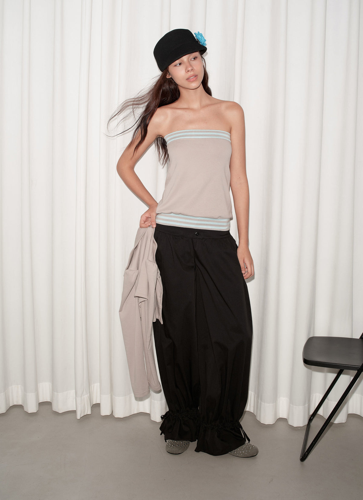 Mint Line Tube Top & Contour Bolero