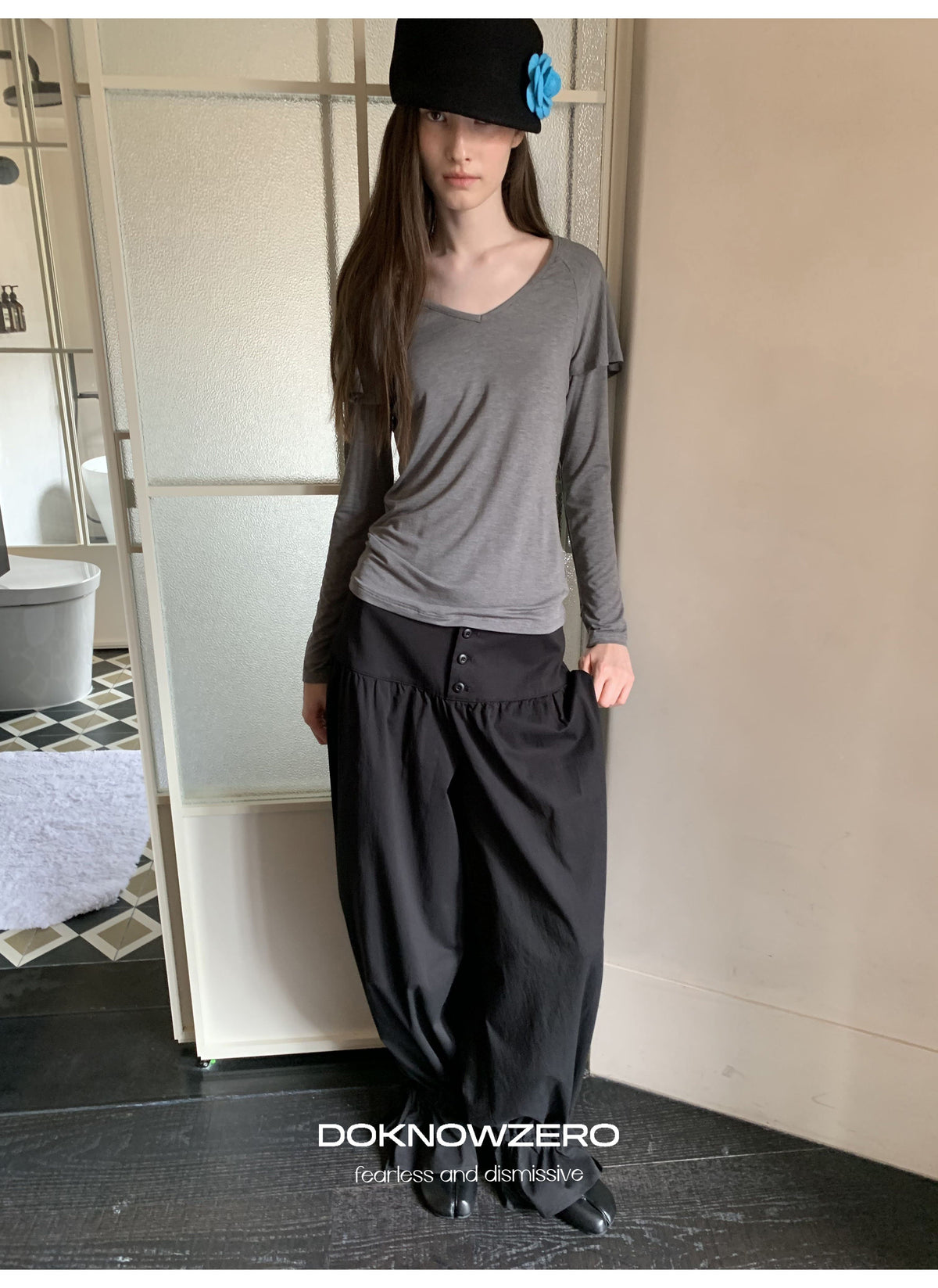 Drawstring Balloon Hem Pants