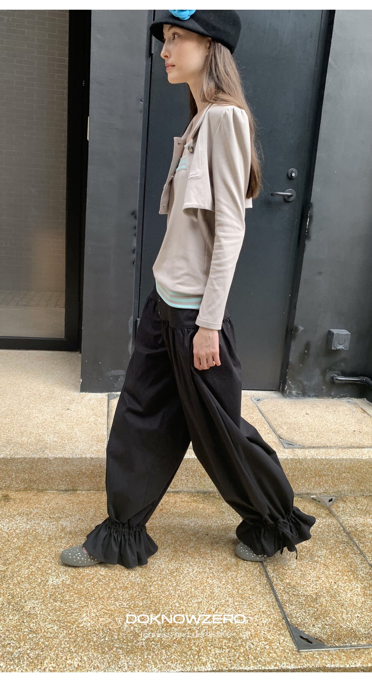 Drawstring Balloon Hem Pants
