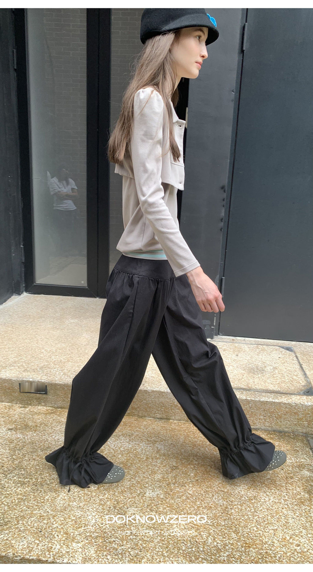 Drawstring Balloon Hem Pants