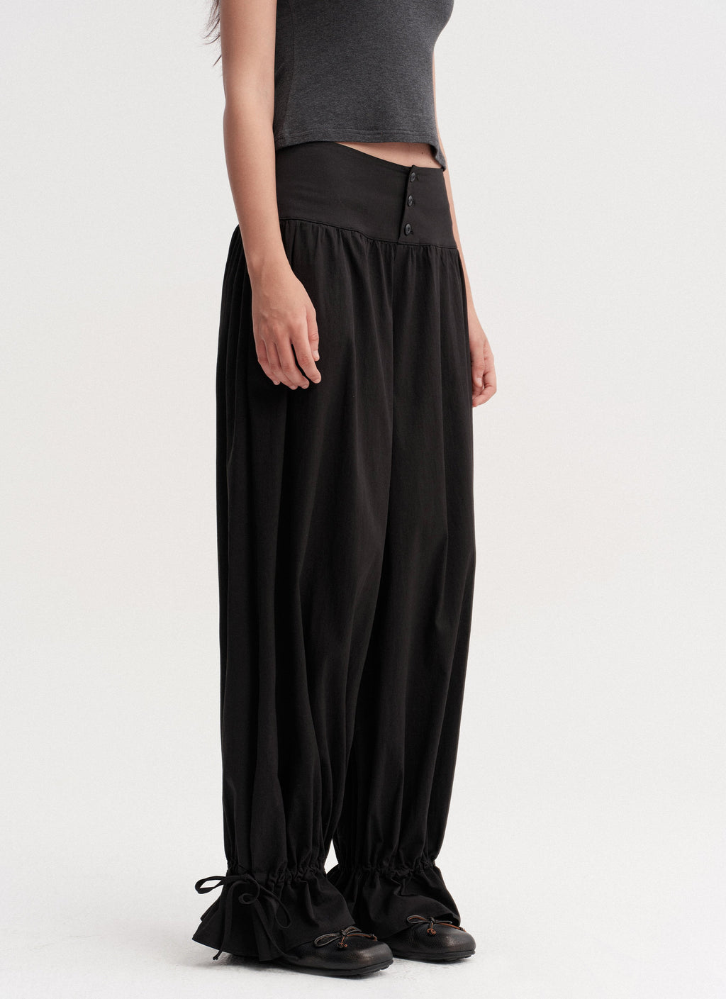 Drawstring Balloon Hem Pants