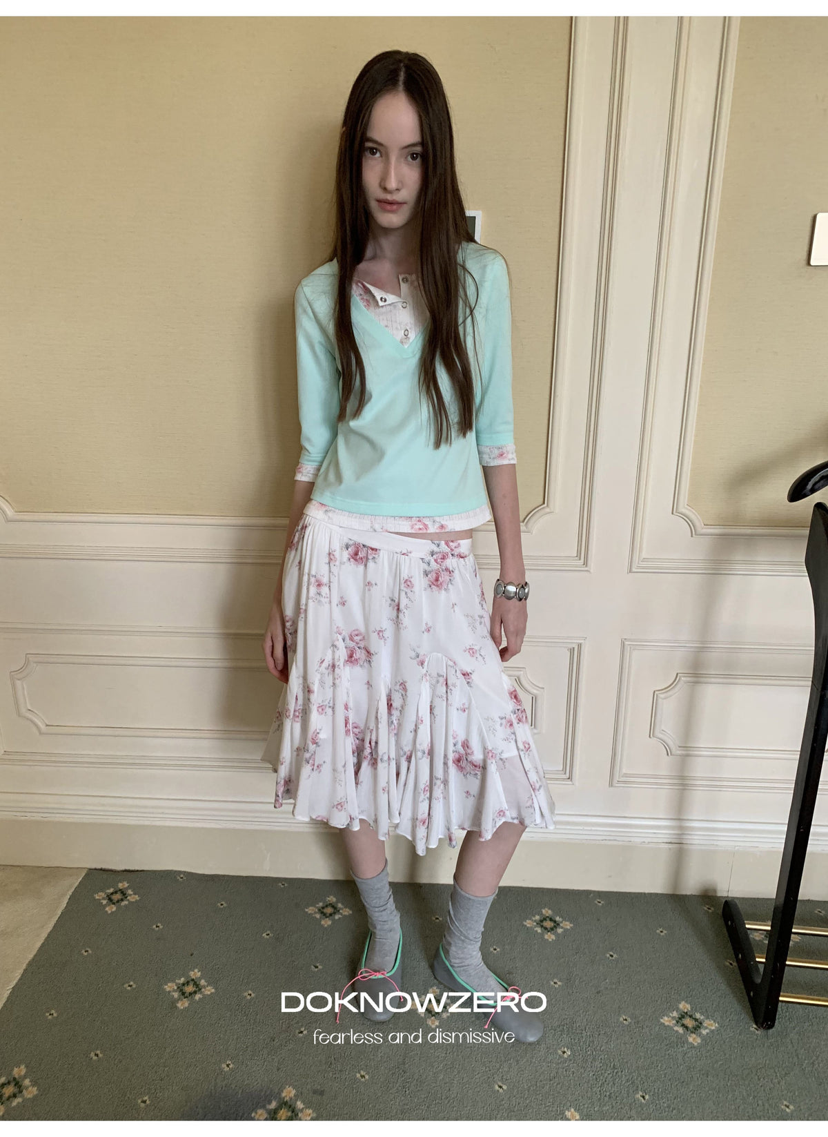 Floral Layered Sleeve Top