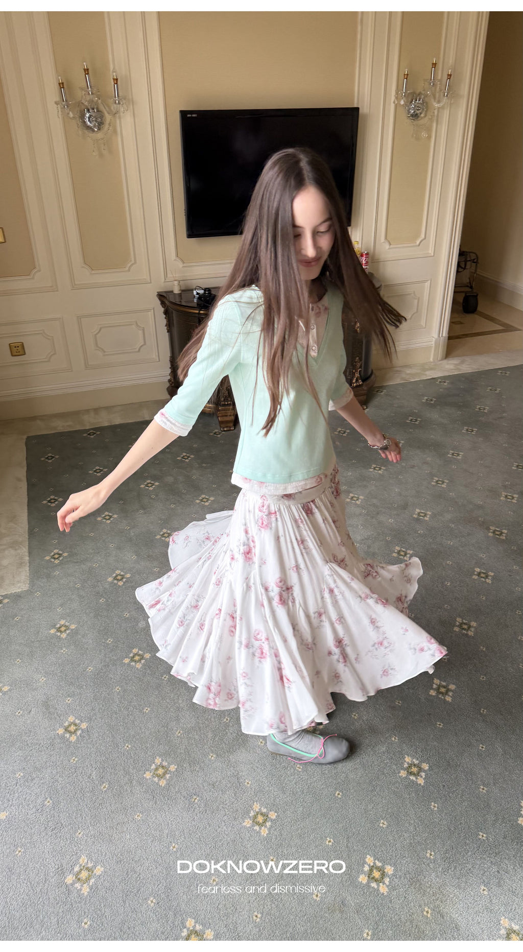 Floral Layered Sleeve Top