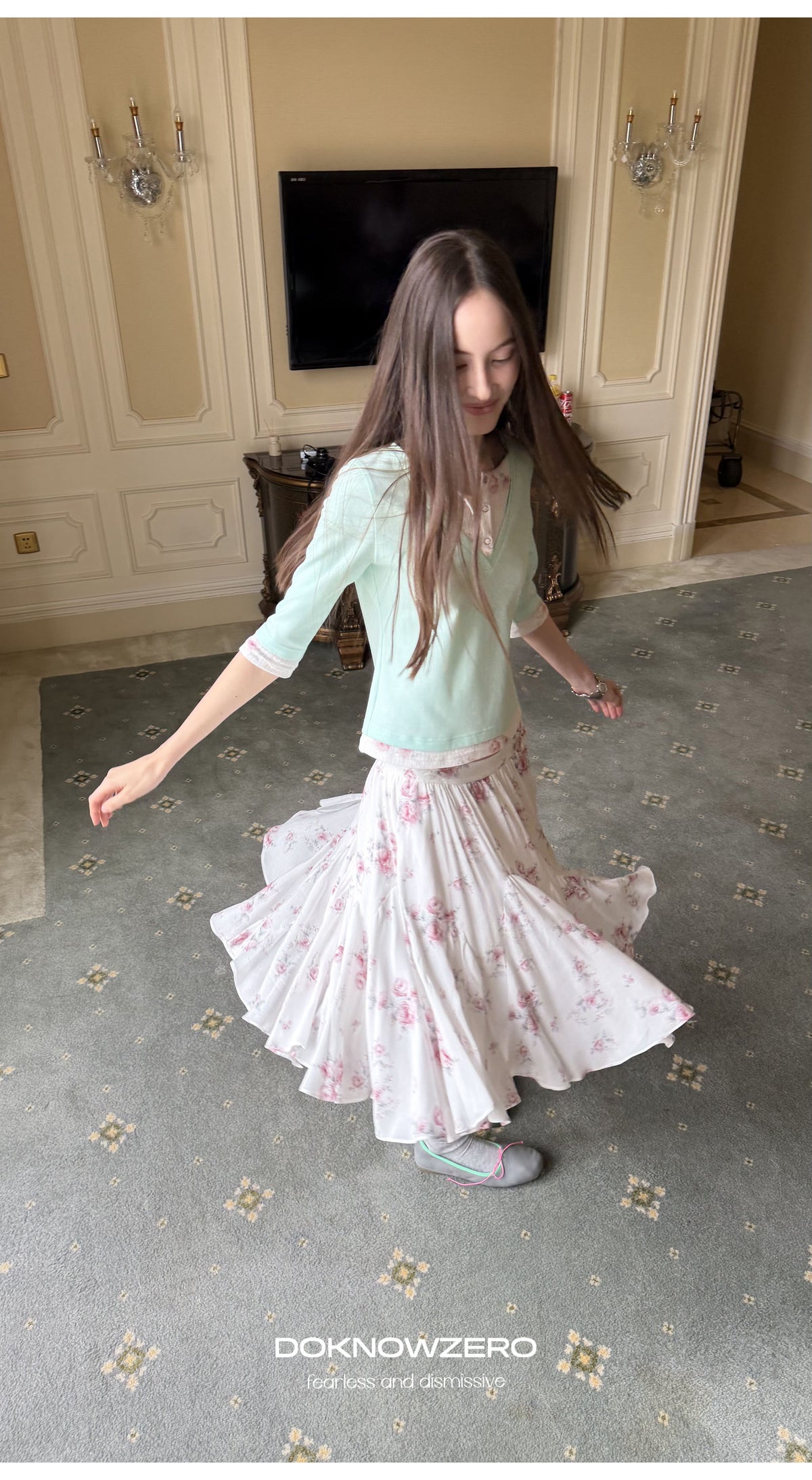 Floral Layered Sleeve Top