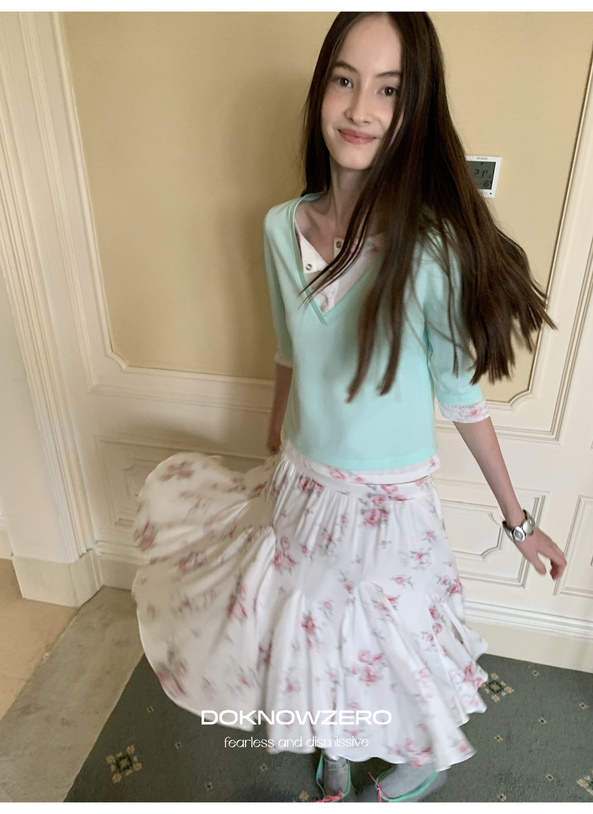 Floral Layered Sleeve Top