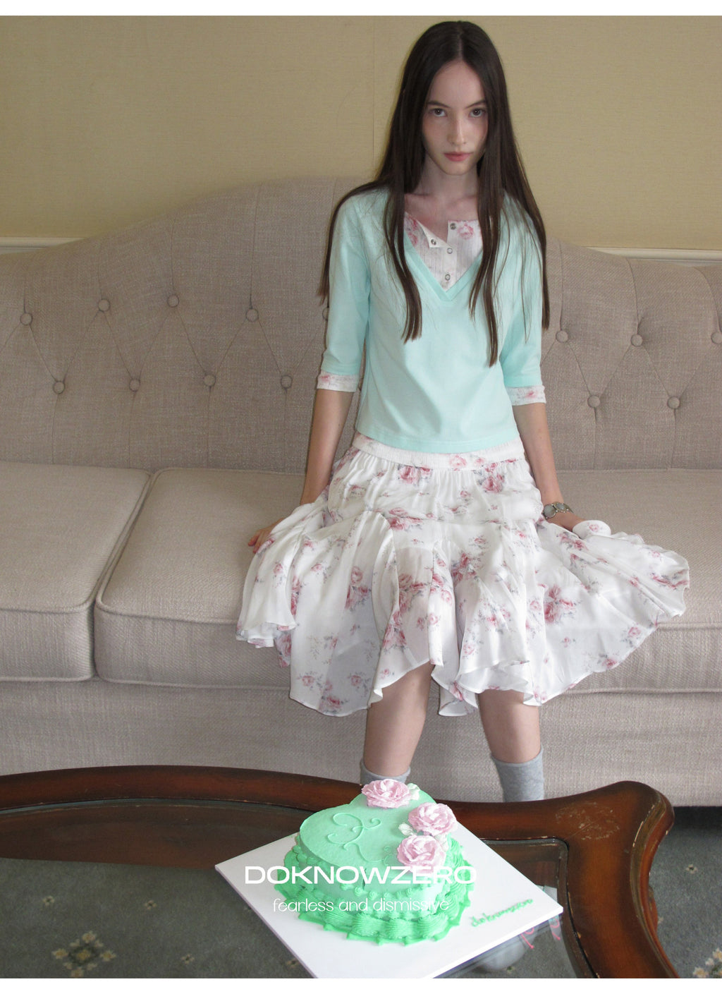 Floral Layered Sleeve Top