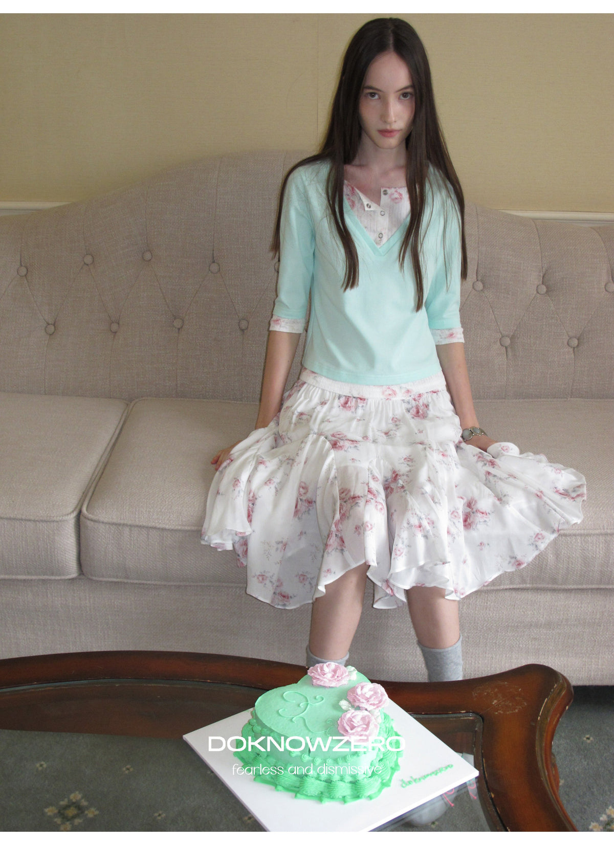 Floral Layered Sleeve Top
