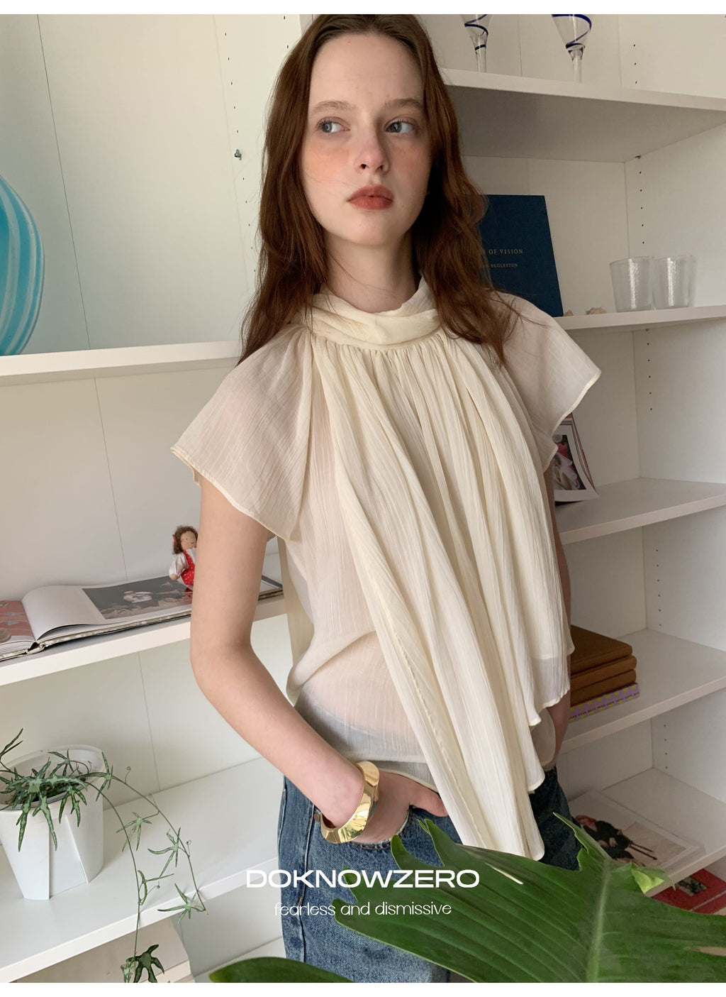 Layered Tie Neck Top