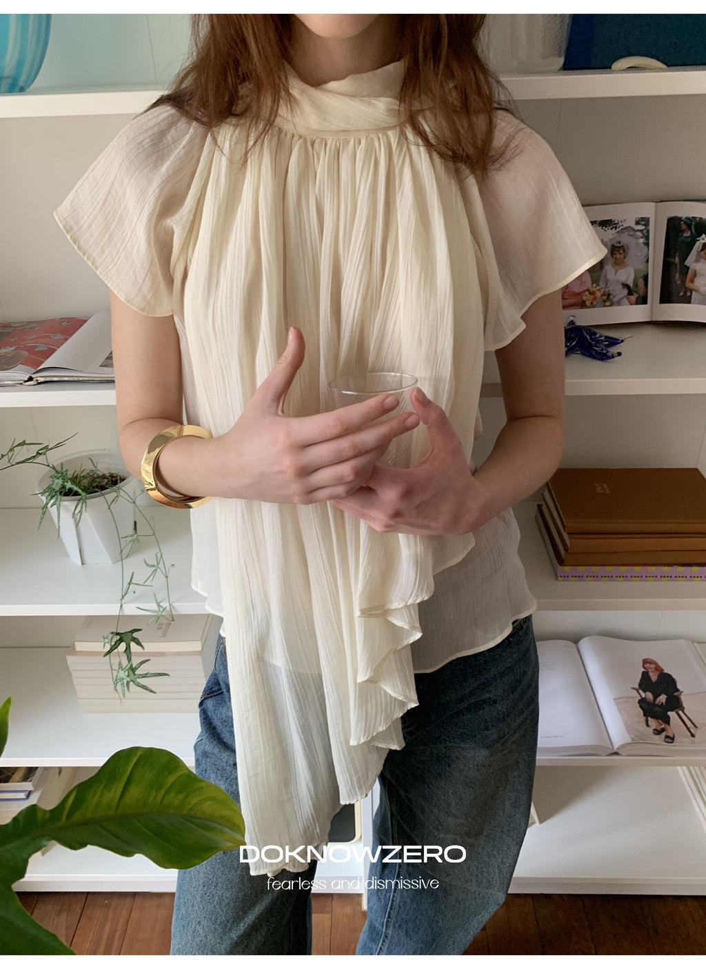 Layered Tie Neck Top